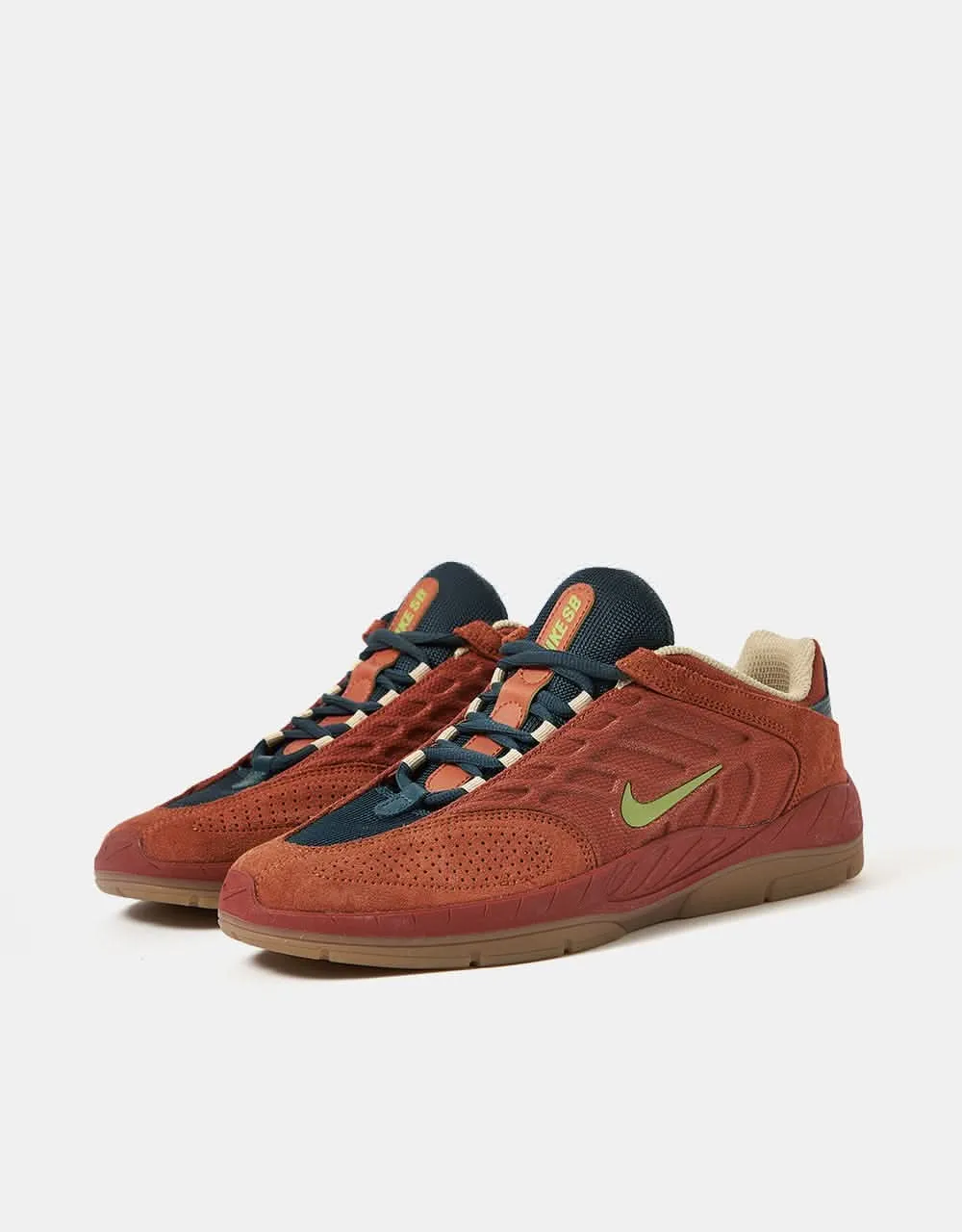 Nike SB Vertebrae TE Skate Shoes - Dark Russet/Pear-Desert Orange