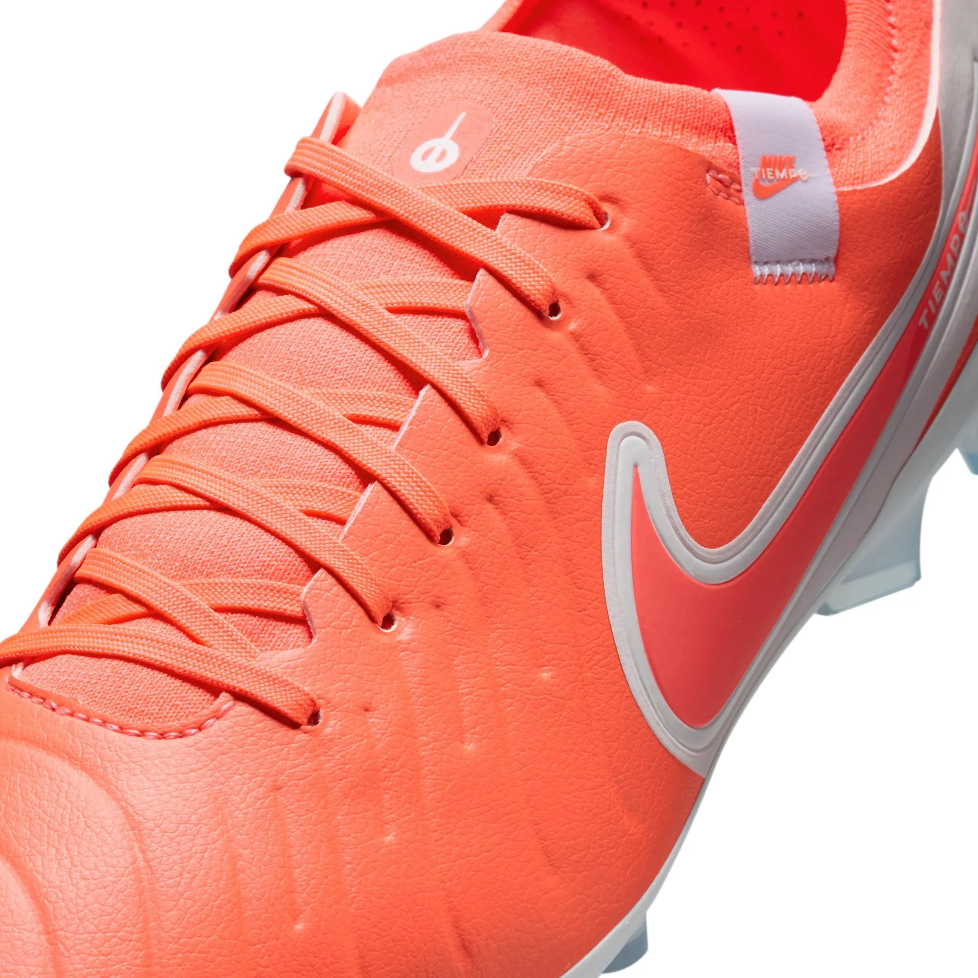 Nike Tiempo Legend 10 Pro FG Firm Ground Soccer Cleats - Hot Lava/White