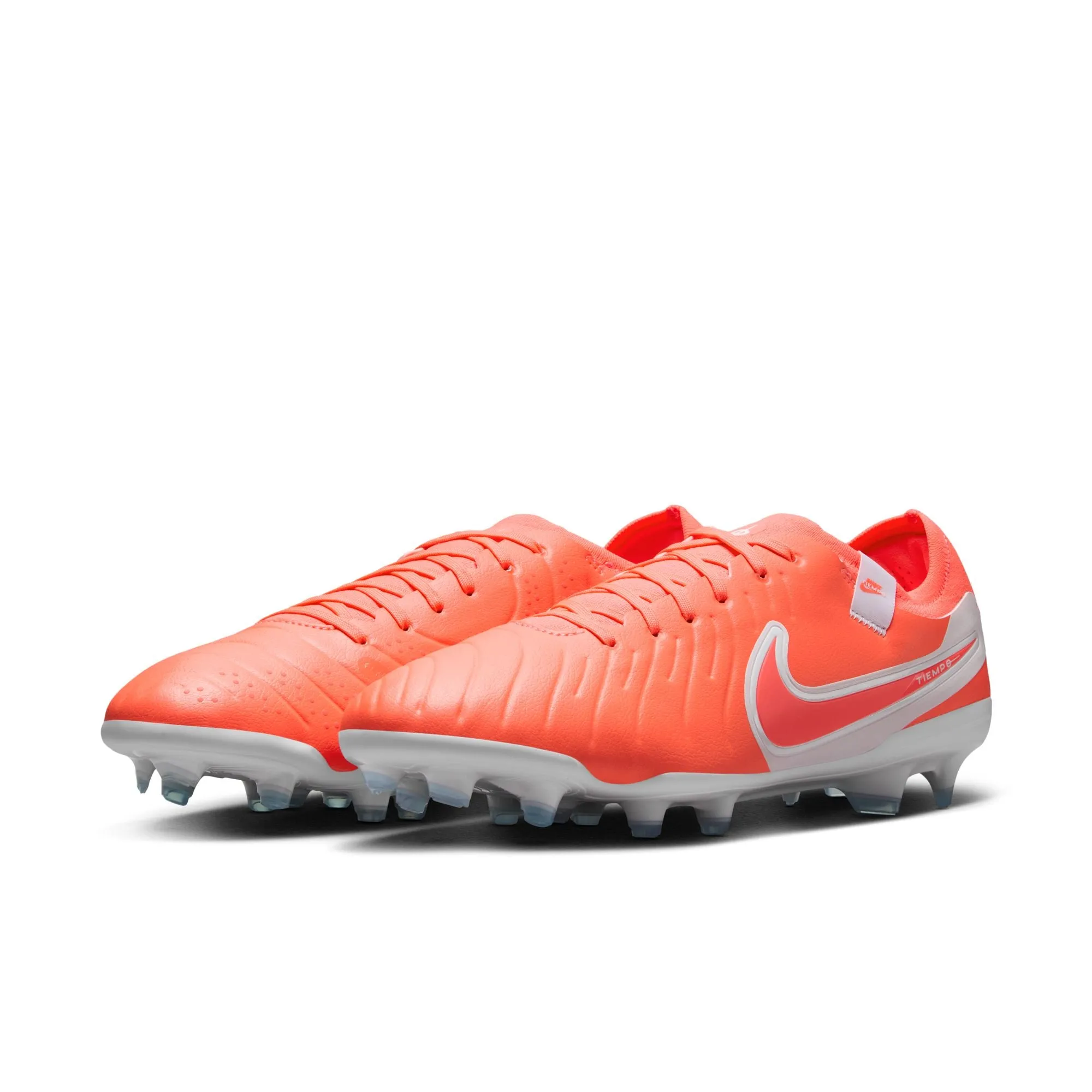 Nike Tiempo Legend 10 Pro FG Firm Ground Soccer Cleats - Hot Lava/White