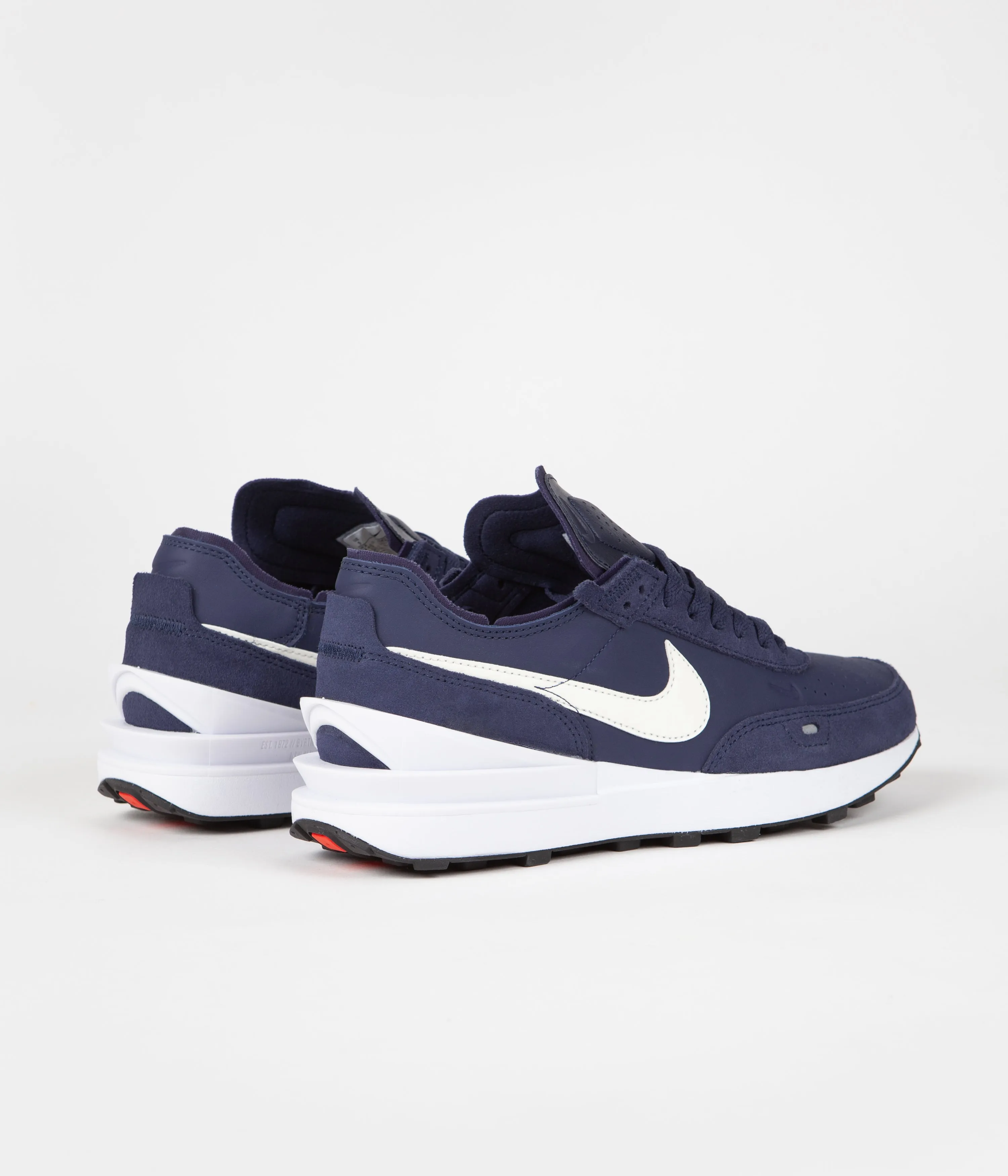 Nike Waffle One Leather Shoes - Midnight Navy / Sail - White - Midnight Navy