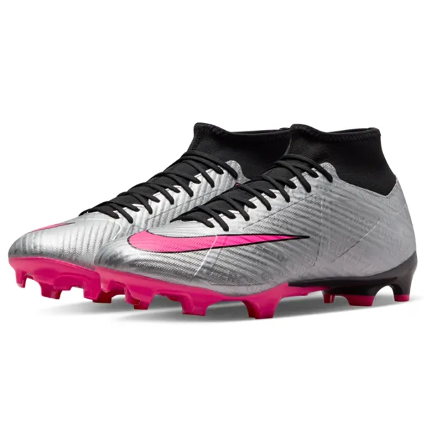 Nike Zoom Superfly 9 Academy XXV FG/MG Soccer Cleats (Metallic Silver/Hyper Pink)