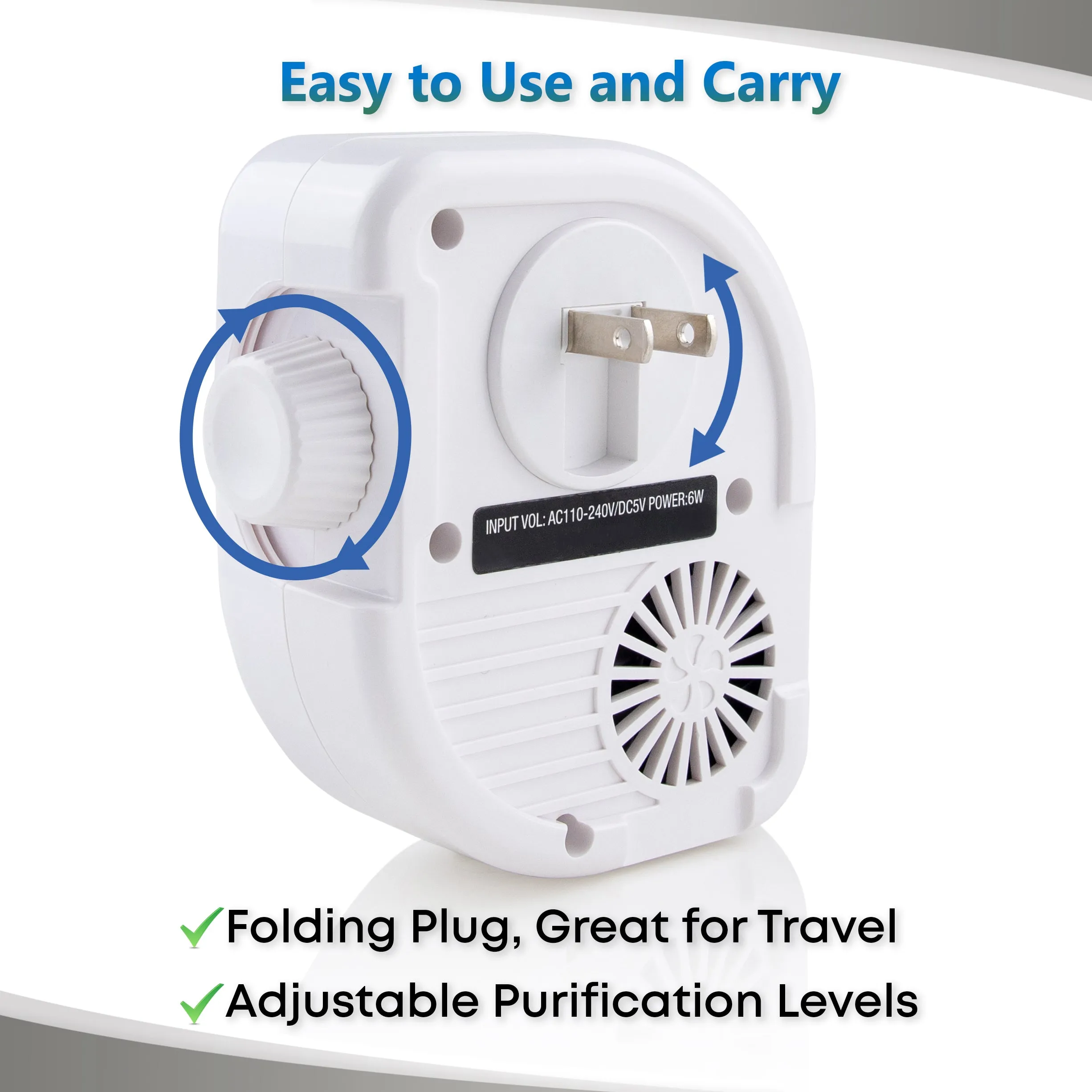 O3 Leaf Wall Plug-In Air Purifier - Room Deodorizer & Mini Ozone Generator