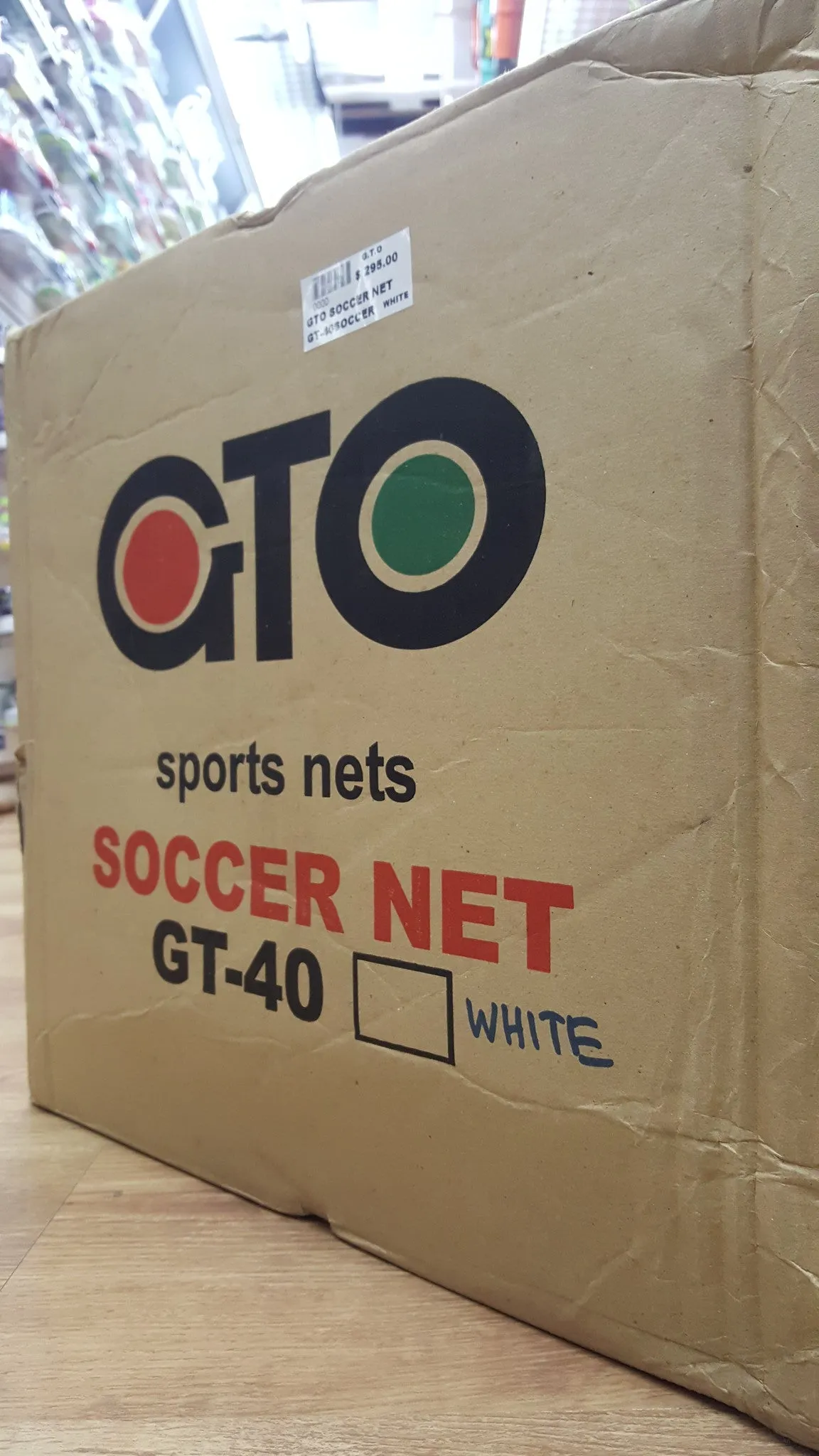 Official Soccer Goalpost Net GTO-40,  White -