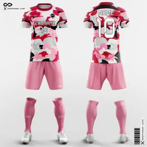 Pink Camouflage - Custom Soccer Jerseys Kit Sublimated Design