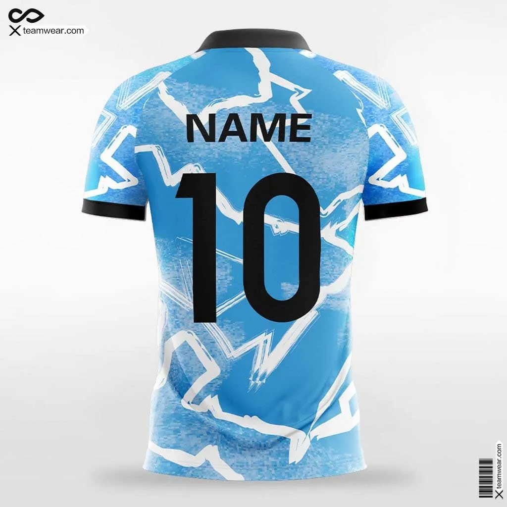 Pop Camouflage - Custom Womens Soccer Jerseys Cool Blue