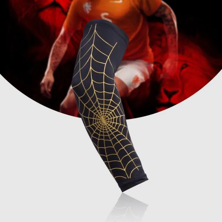 Professional Basketball Sports Spider Web Arm Guards Anti-skid Lengthened Elbow Guards, Size:XL(Random Color Delivery)