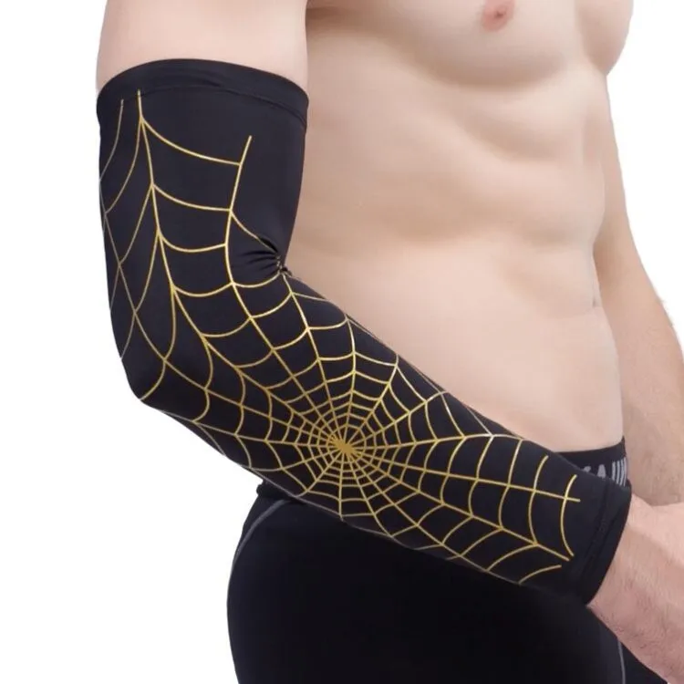 Professional Basketball Sports Spider Web Arm Guards Anti-skid Lengthened Elbow Guards, Size:XL(Random Color Delivery)