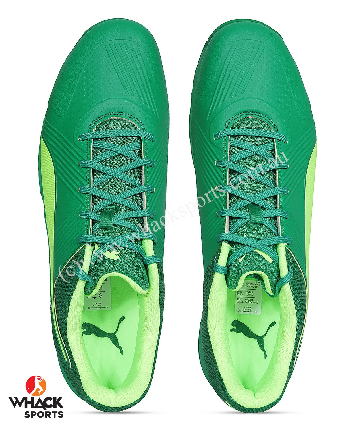 Puma 19.2 Cricket Shoes - Steel Spikes - Amazon Green-Green Glare