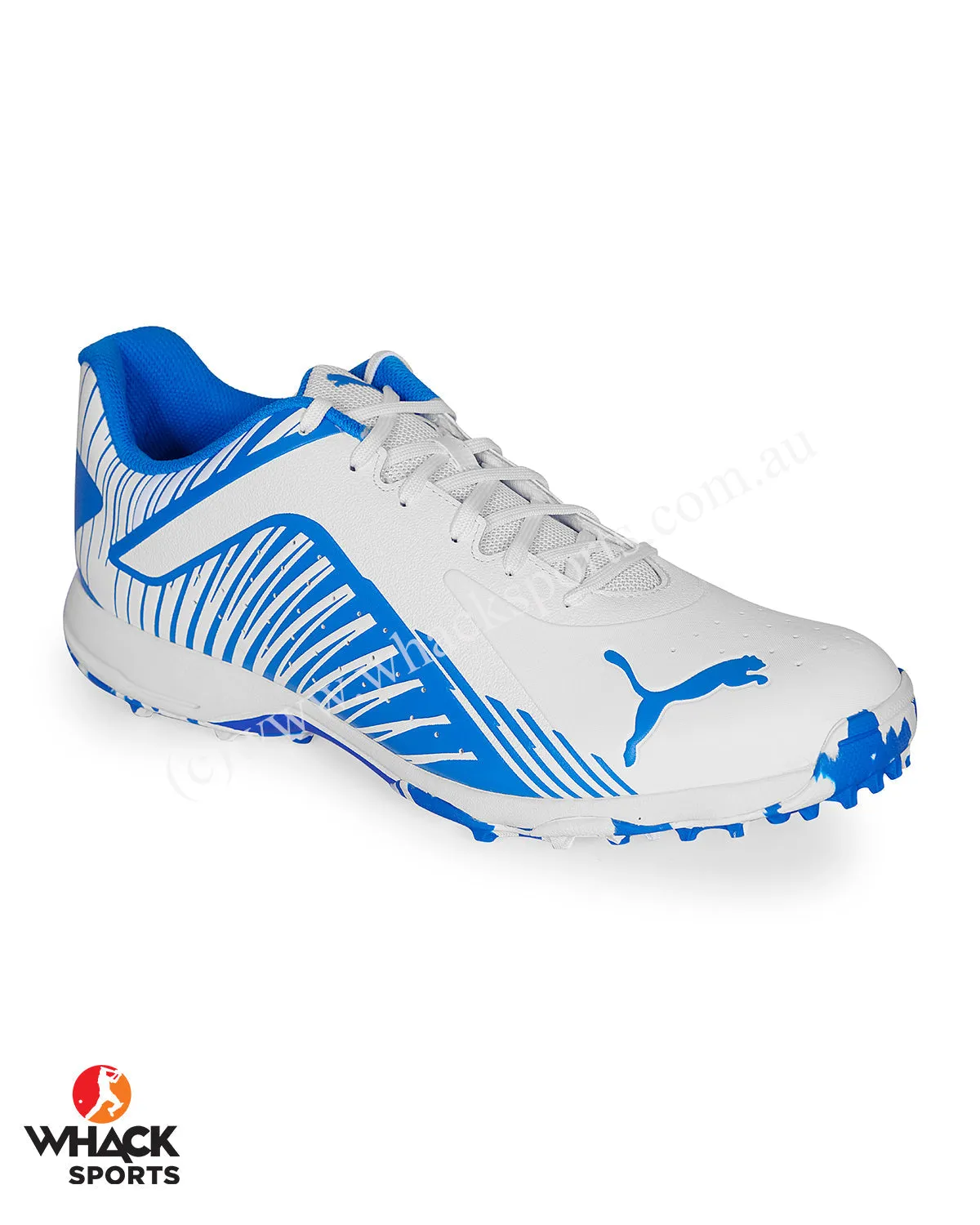 Puma 22  FH - Rubber Cricket Shoes - White-Ultra Blue