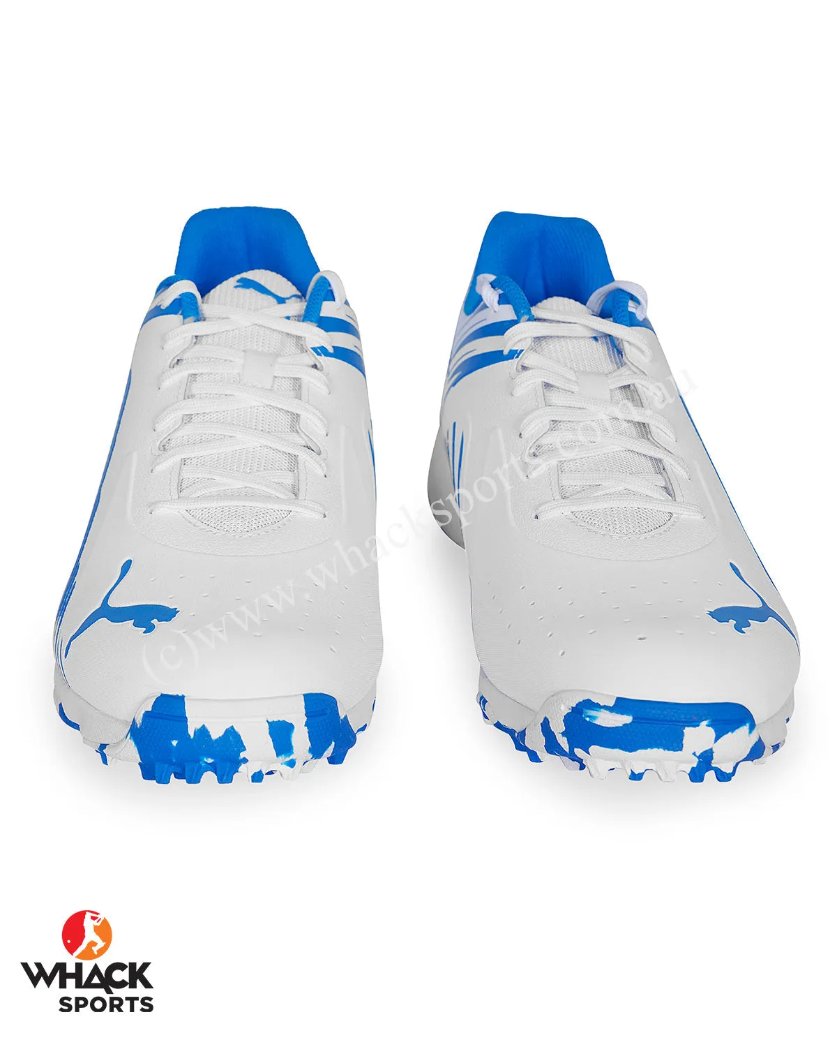 Puma 22  FH - Rubber Cricket Shoes - White-Ultra Blue