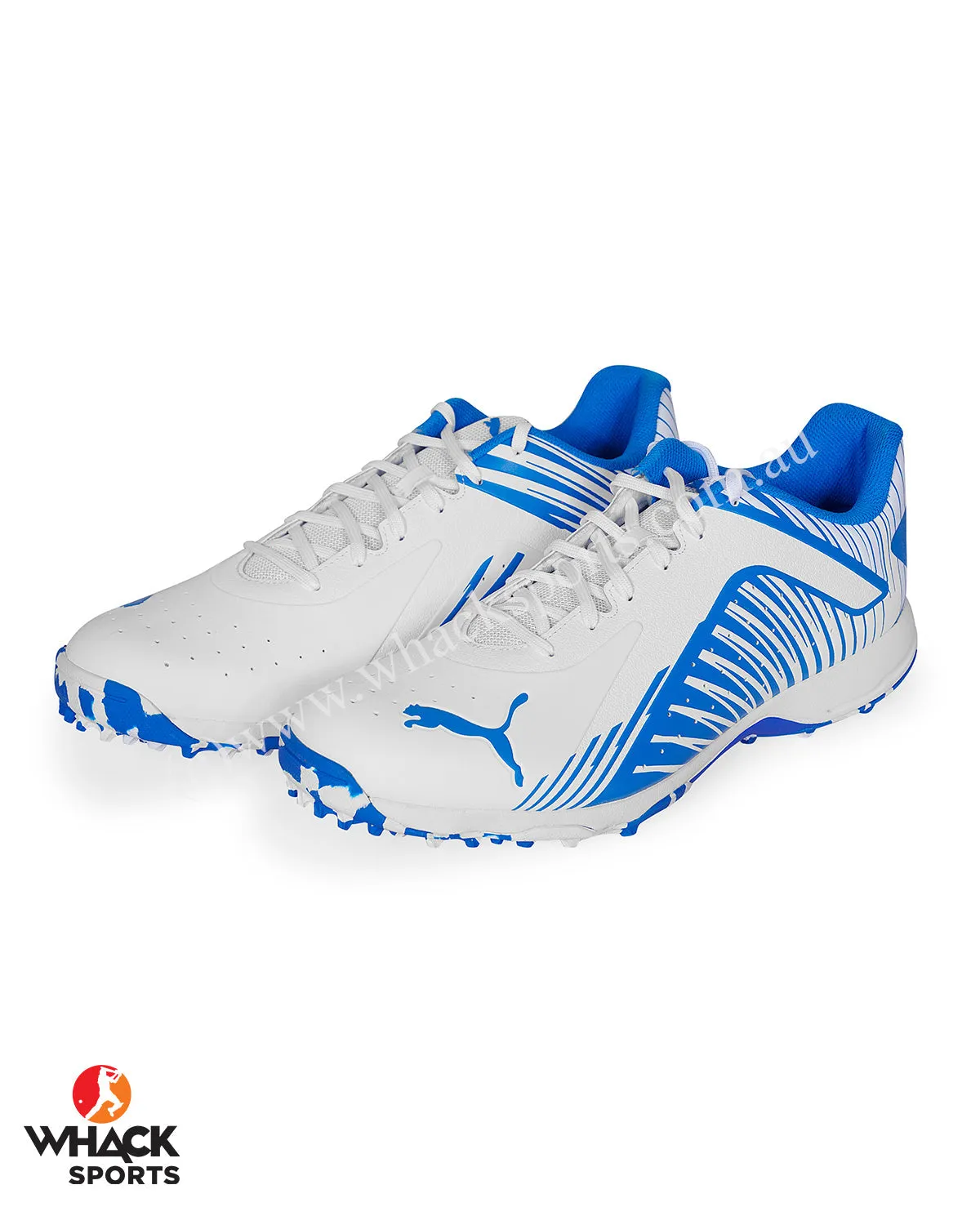 Puma 22  FH - Rubber Cricket Shoes - White-Ultra Blue