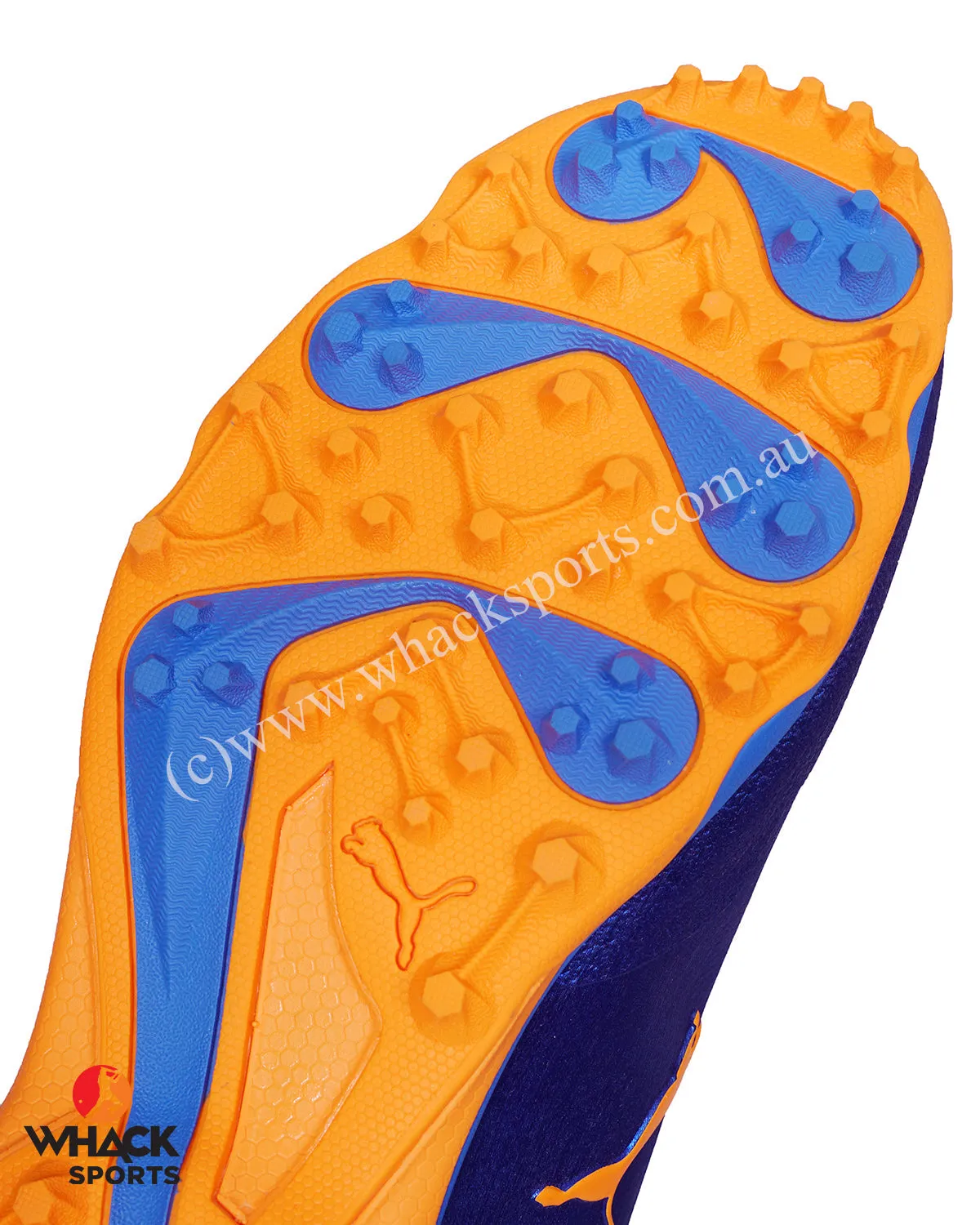 Puma FH 19 - Rubber Cricket Shoes - Bluemazing Orange Glow