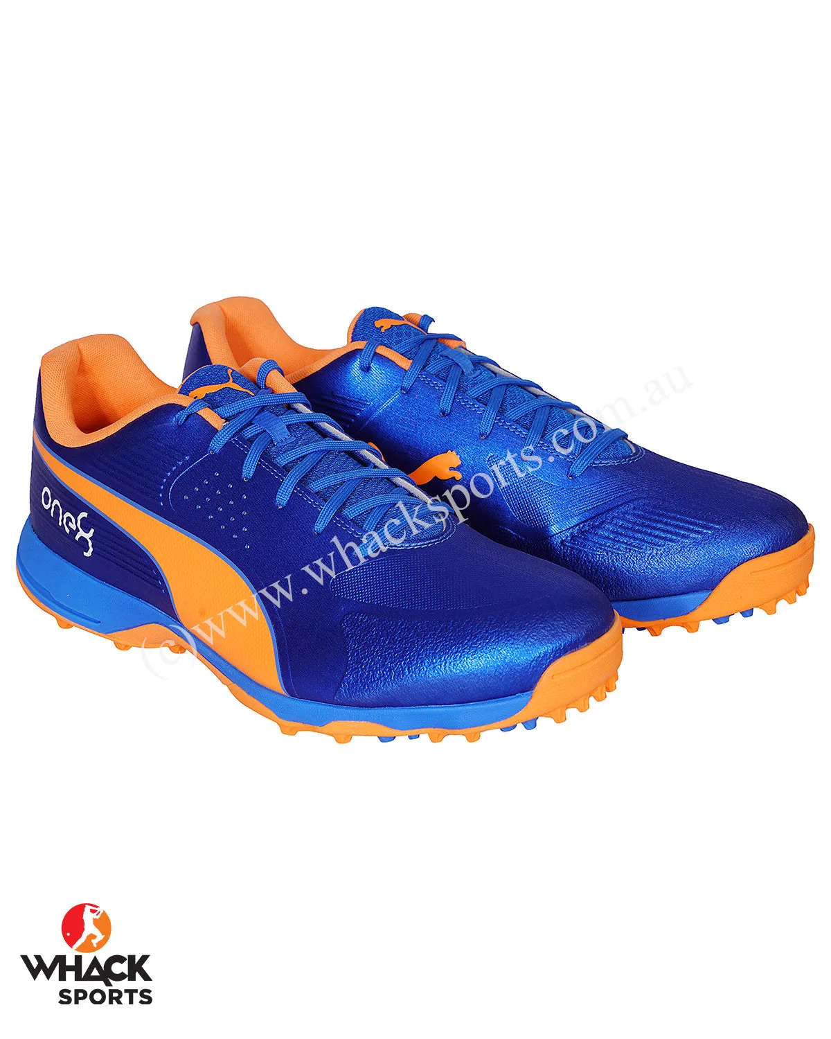 Puma FH 19 - Rubber Cricket Shoes - Bluemazing Orange Glow