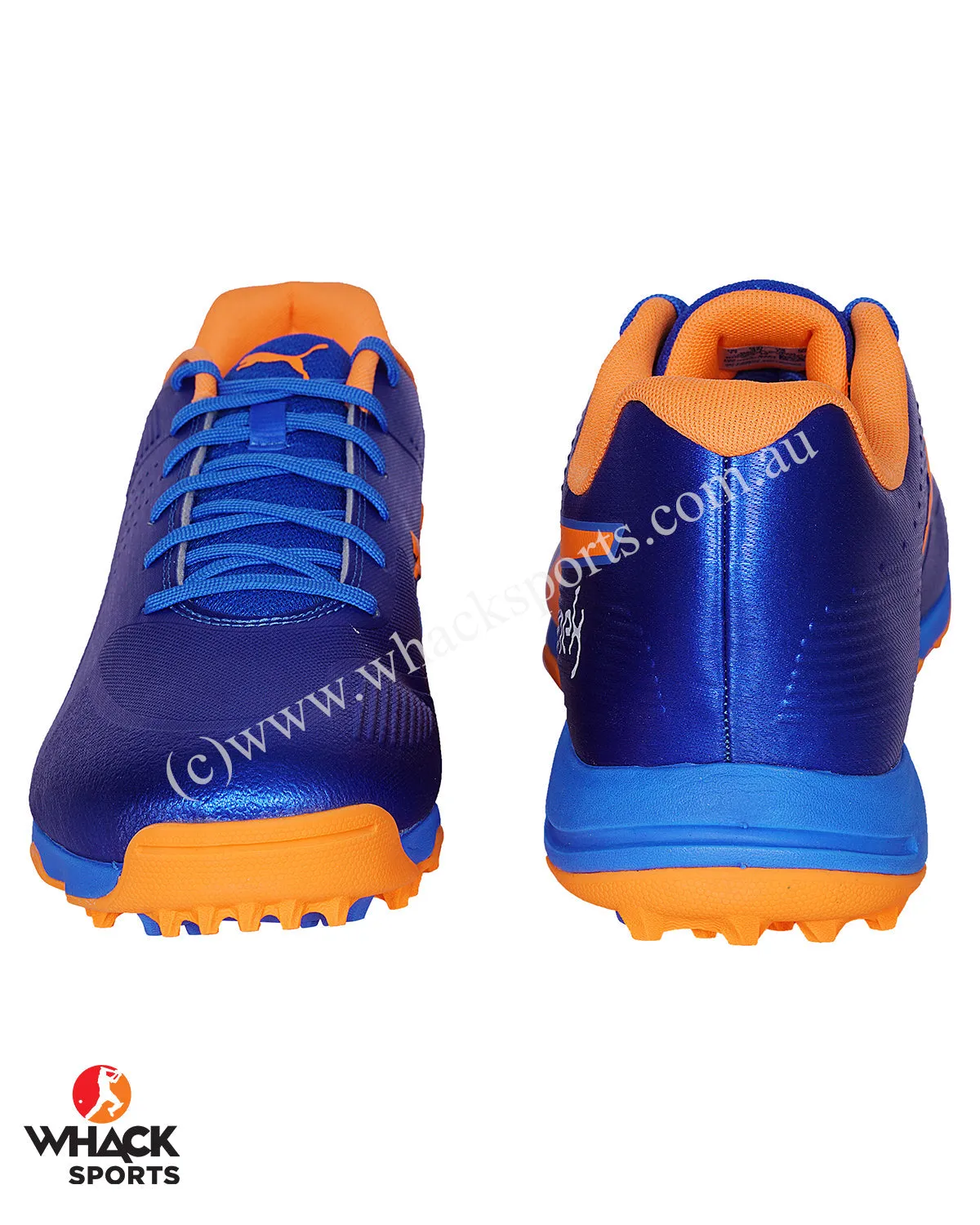 Puma FH 19 - Rubber Cricket Shoes - Bluemazing Orange Glow