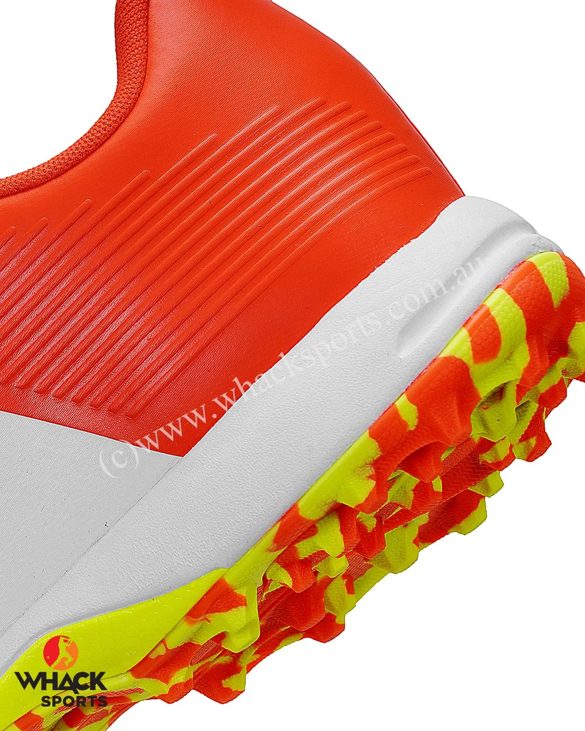 Puma FH 19 - Rubber Cricket Shoes - Red Blast/Yellow Alert/White