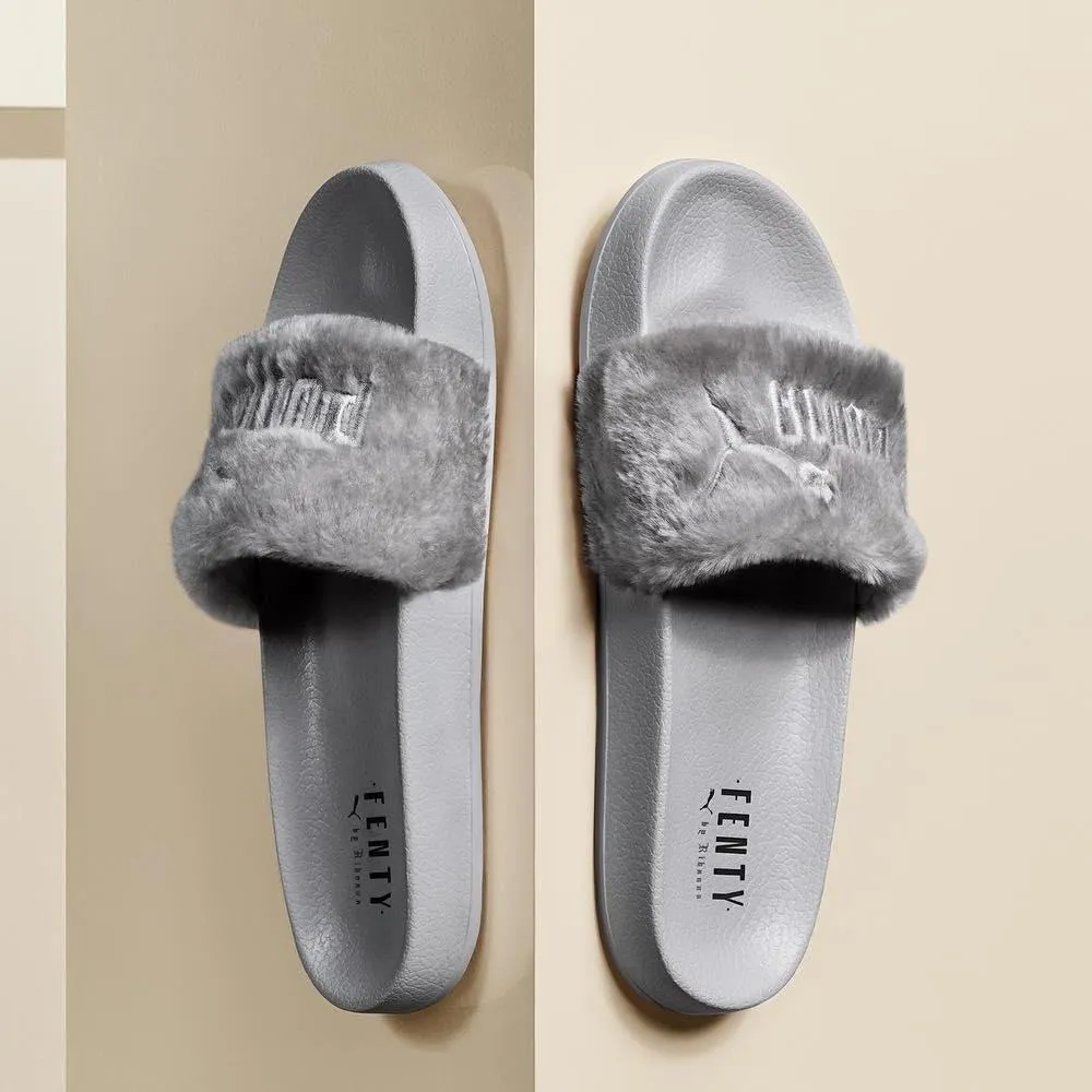 Puma Leadcat Fenty Fur Slide Quarry by Rihanna