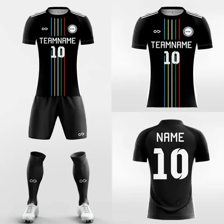 Rainbow Line - Custom Soccer Jerseys Kit Sublimated Design