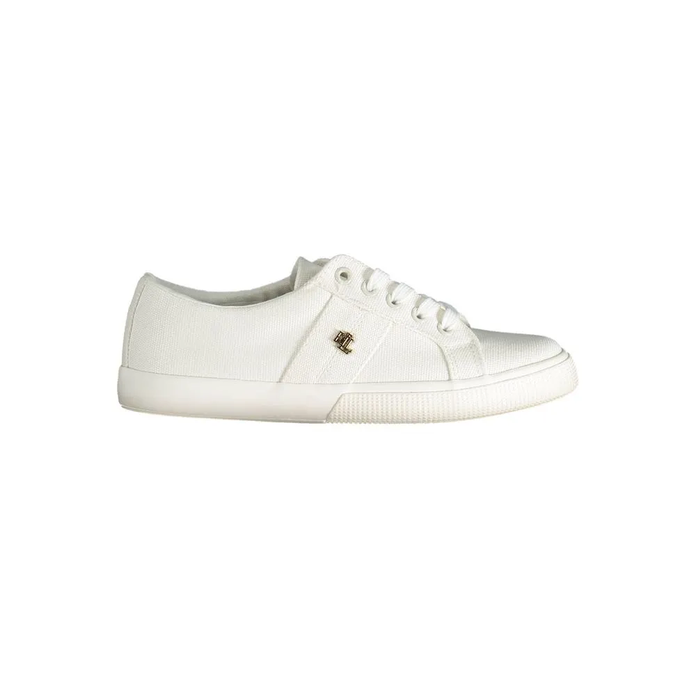 Ralph Lauren White Cotton Sneaker