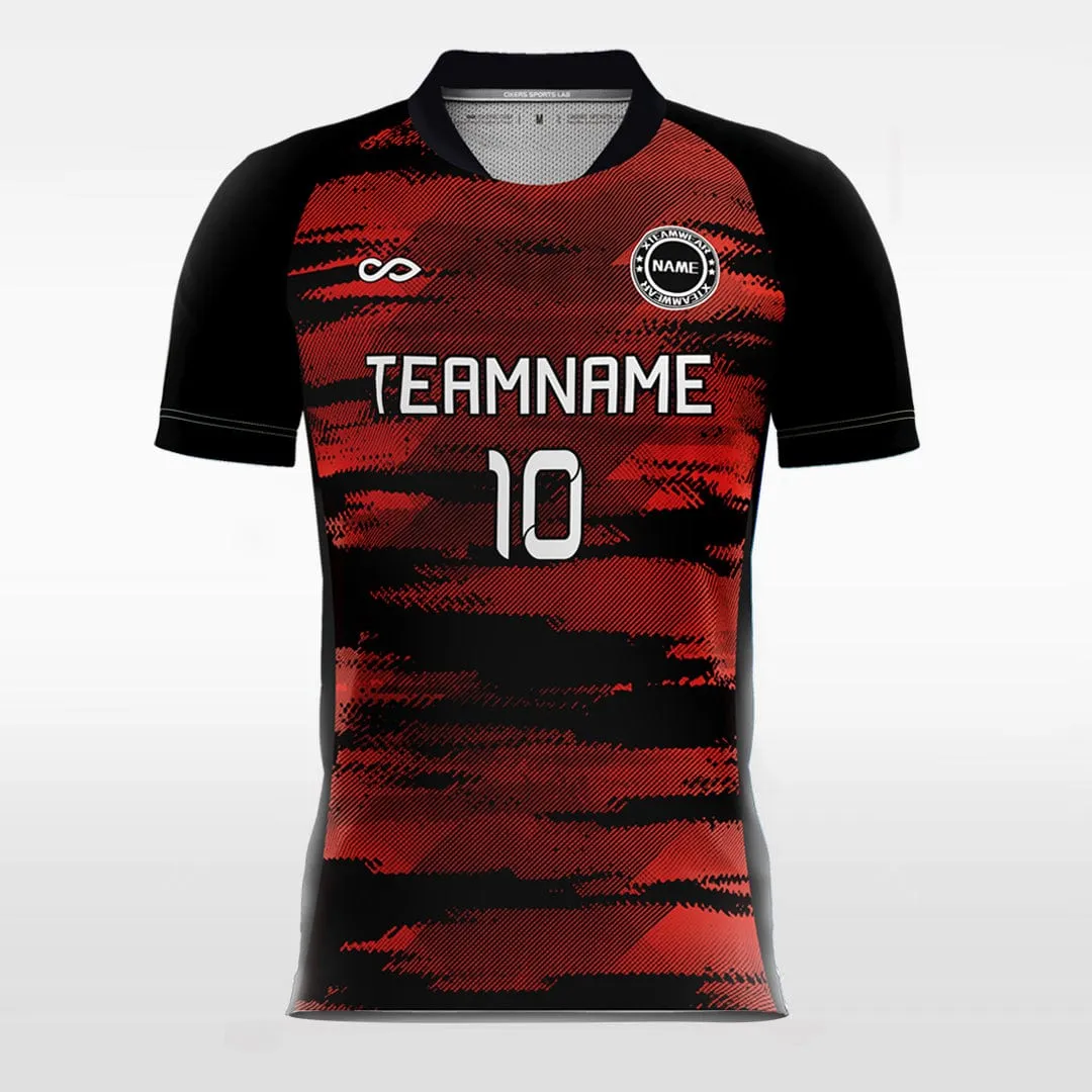 Red Mosaic - Custom Kids Soccer Jerseys Camouflage Design