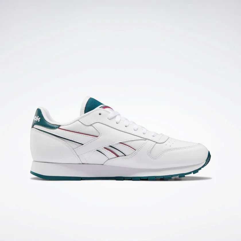 REEBOK CL LEATHER - Ftwr White / Midnight Pine / Punch Berry