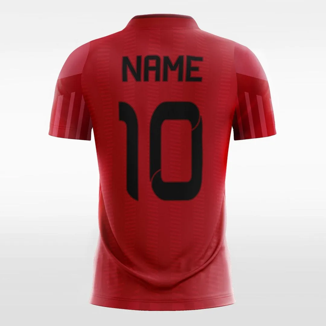 Retro Red - Custom Kids Soccer Jerseys Design Graphic