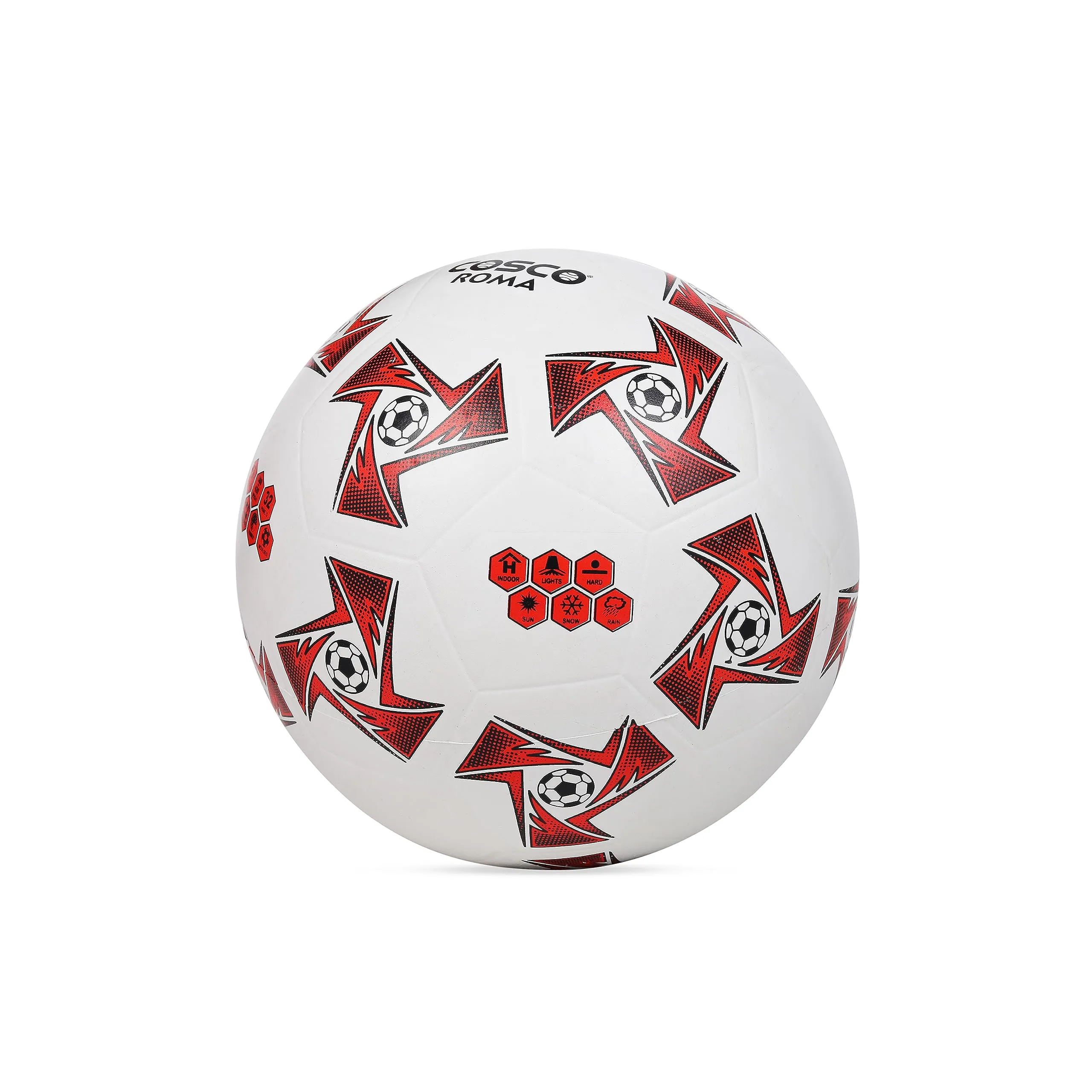 Rubber Roma Football (Multicolour | Size 5 | Soccer)