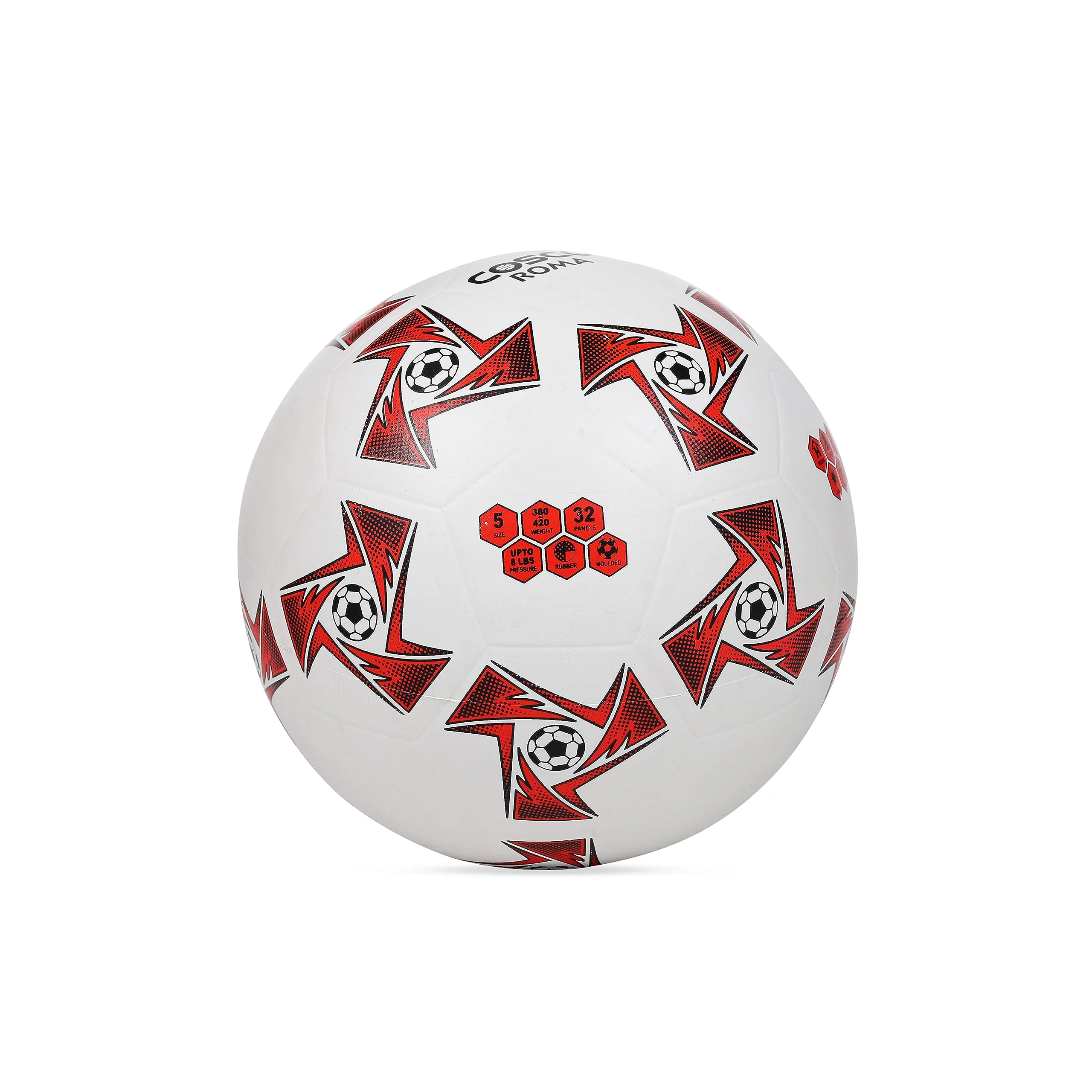 Rubber Roma Football (Multicolour | Size 5 | Soccer)