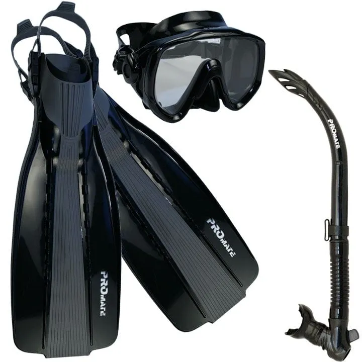 Scuba Diving Fins Snorkel Extra-Wide Scuba Mask Set - SCS0086