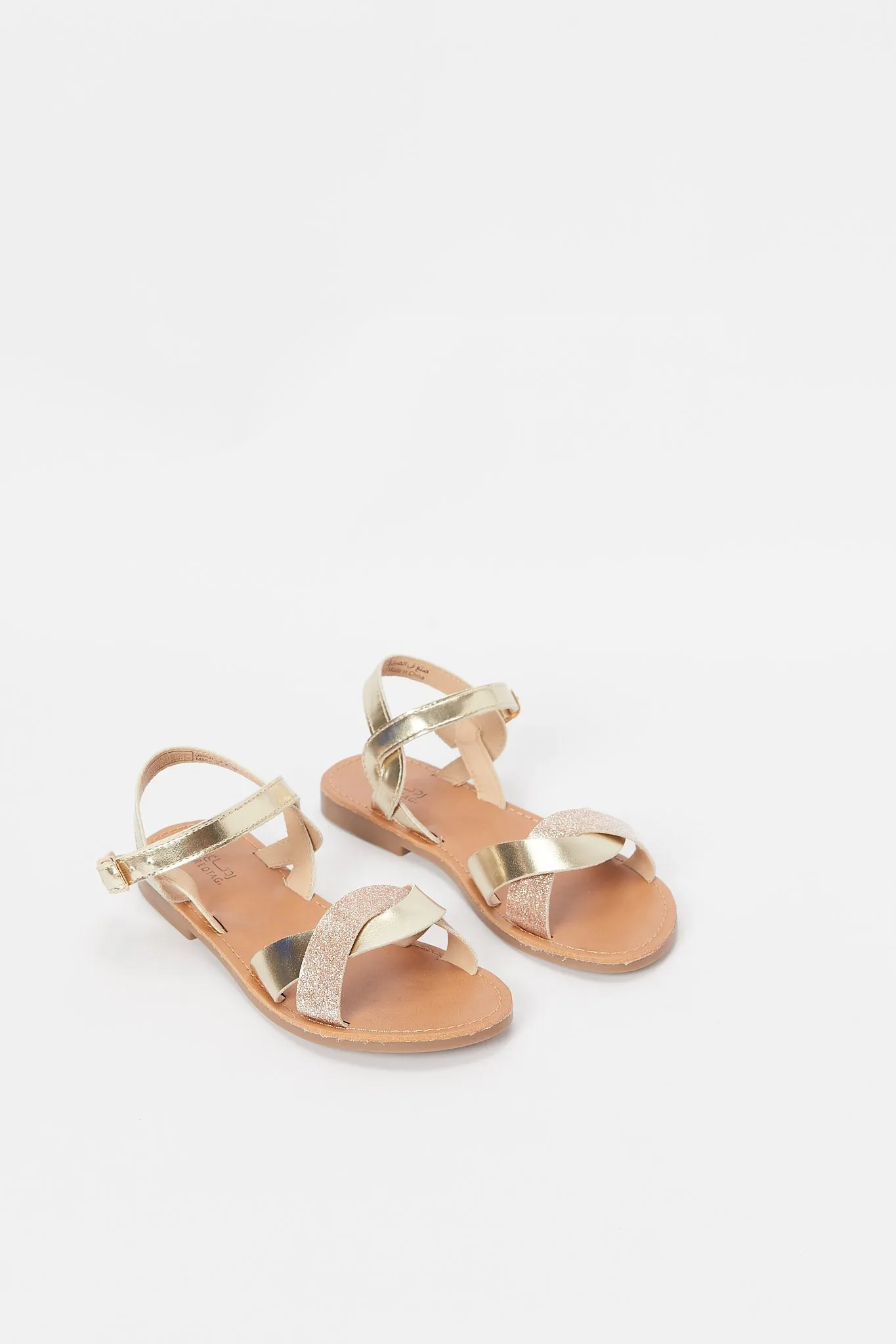 Senior Girls Gold Strap Sandal