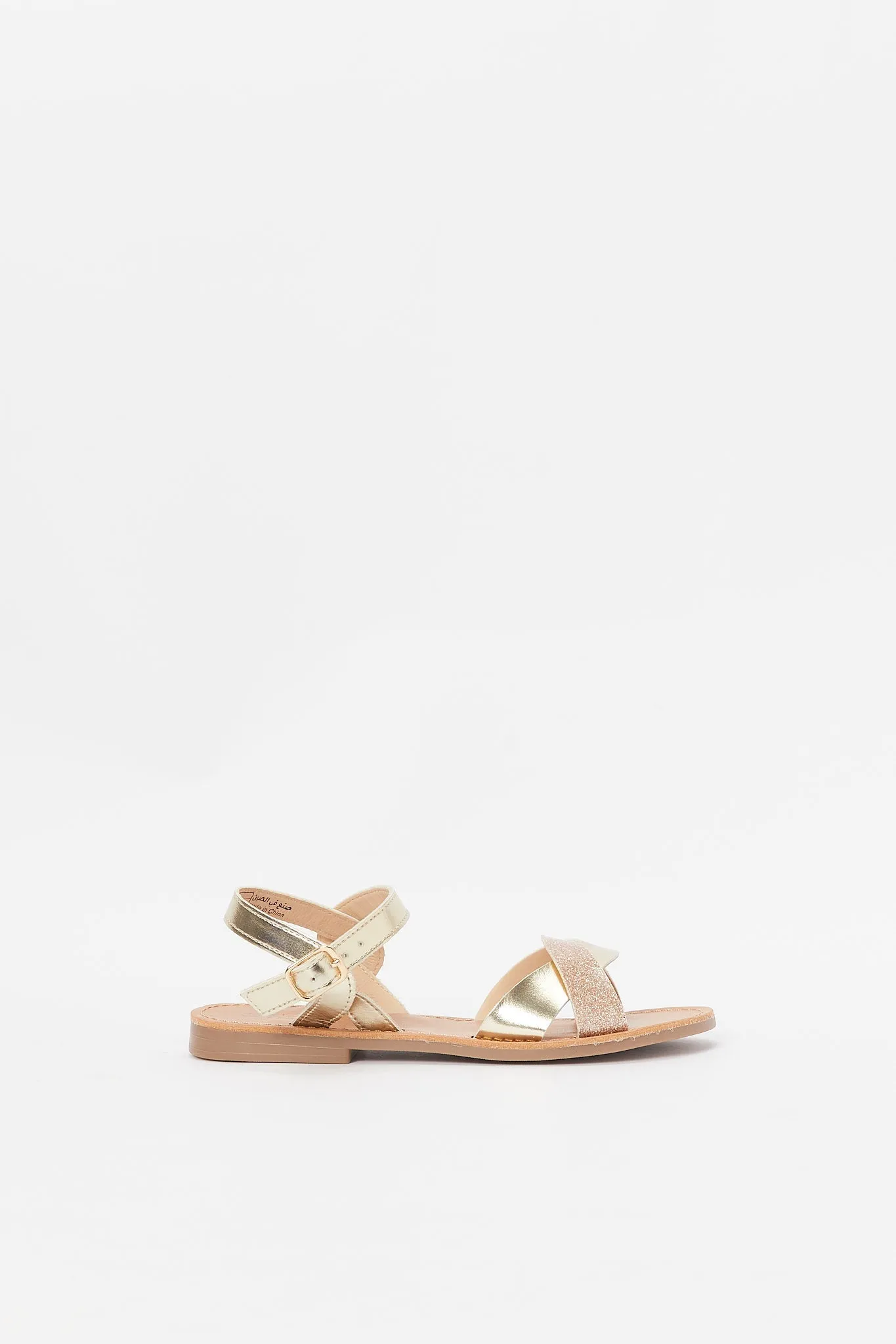 Senior Girls Gold Strap Sandal