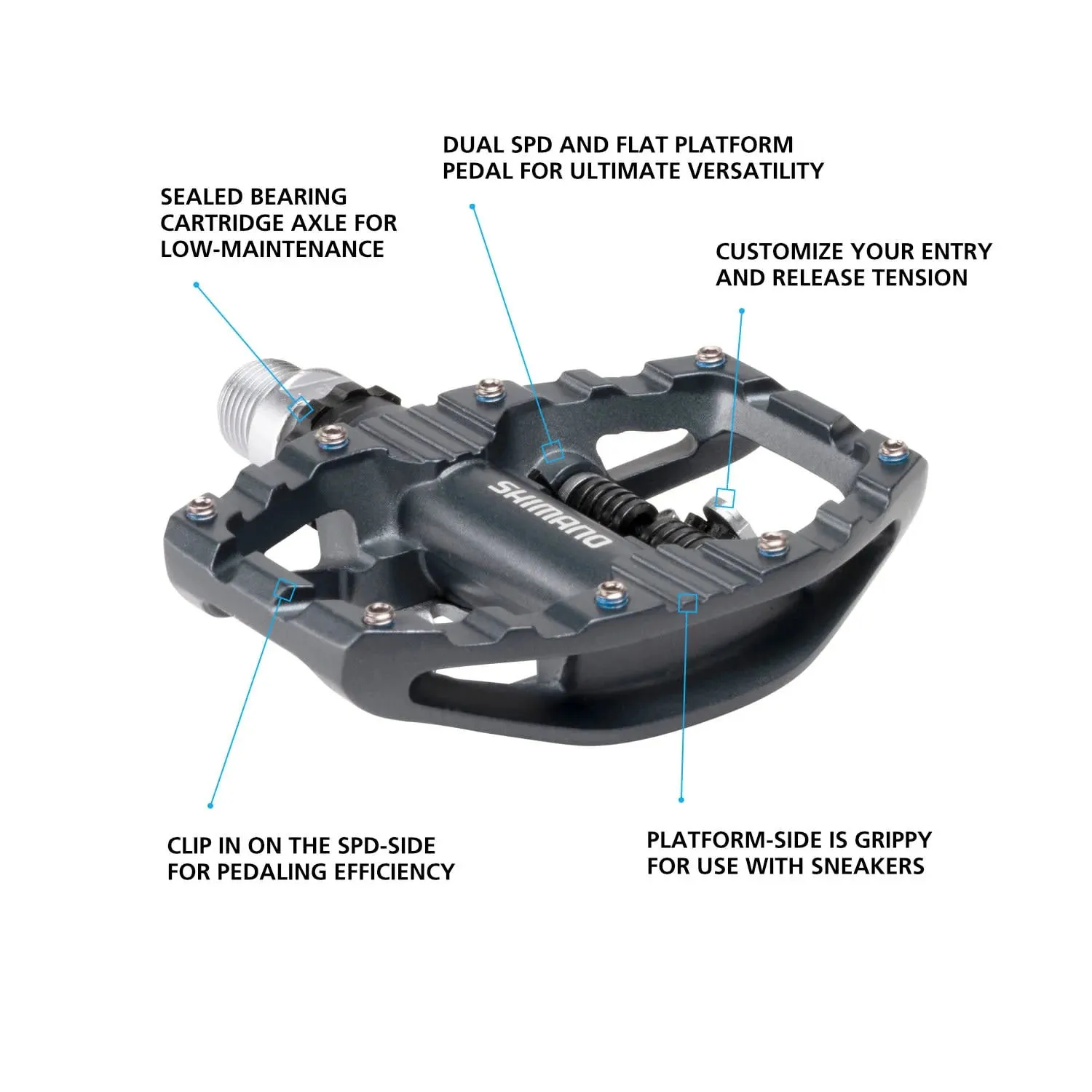 Shimano PD-EH500 SPD Pedal | w/o Reflector | w/Cleat