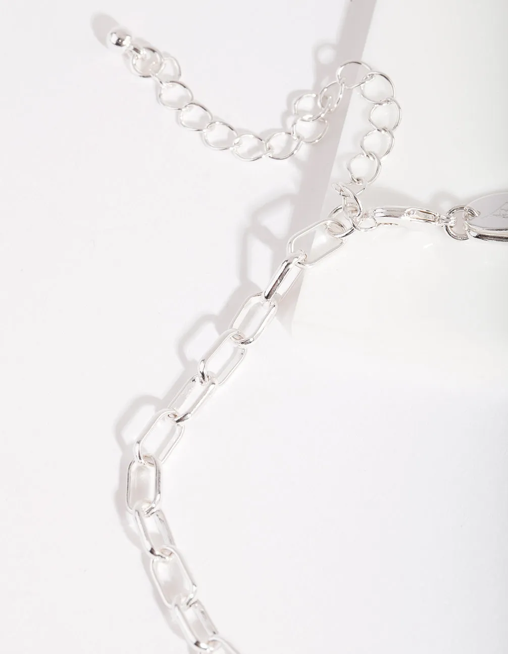 Silver 5mm Rectangle Chain Anklet