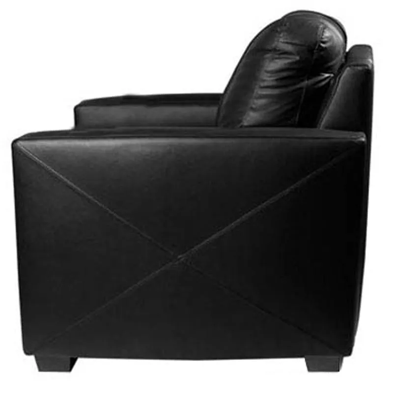 Silver Club Chair with Soccer Ball Logo Panel