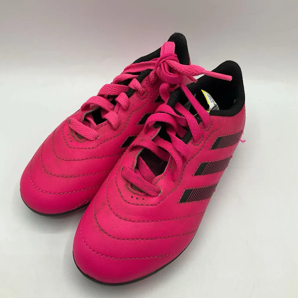 Size 12: Adidas Bright Pink Lace-Up Soccer Cleats