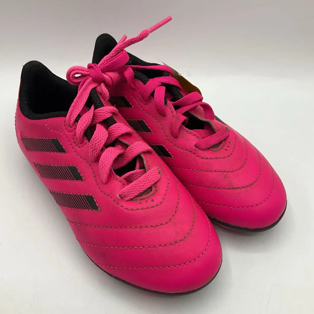 Size 12: Adidas Bright Pink Lace-Up Soccer Cleats