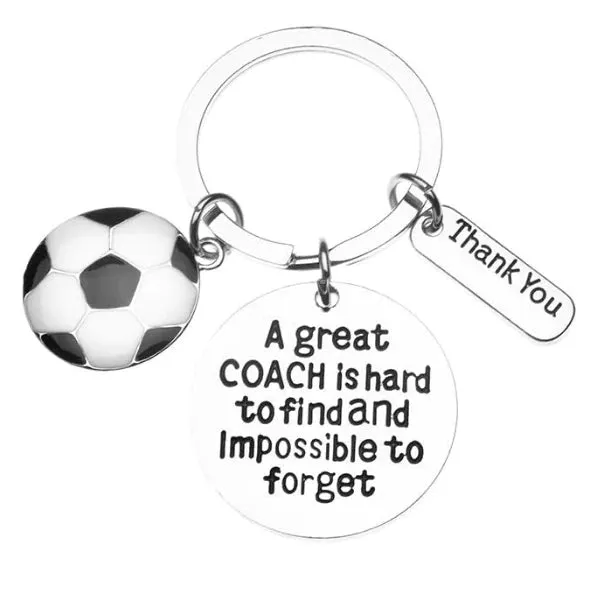 Soccer Coach Keychain, Great Coach is Hard to Find