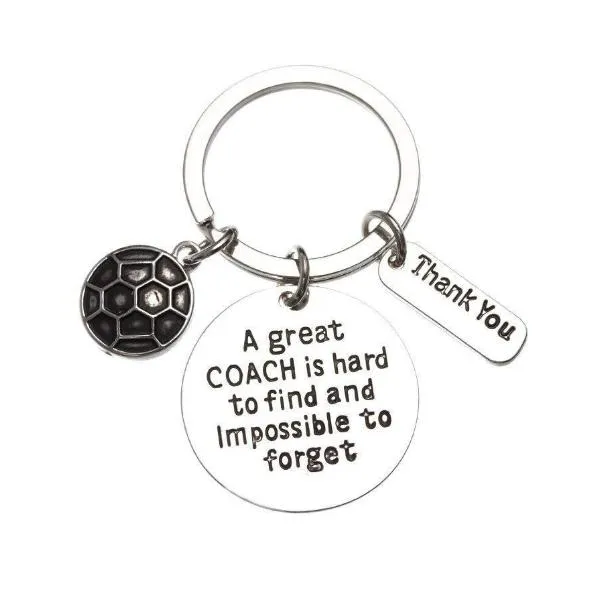 Soccer Coach Keychain, Great Coach is Hard to Find