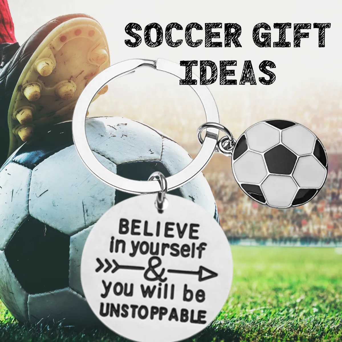 Soccer Keychain -Believe in Yourself