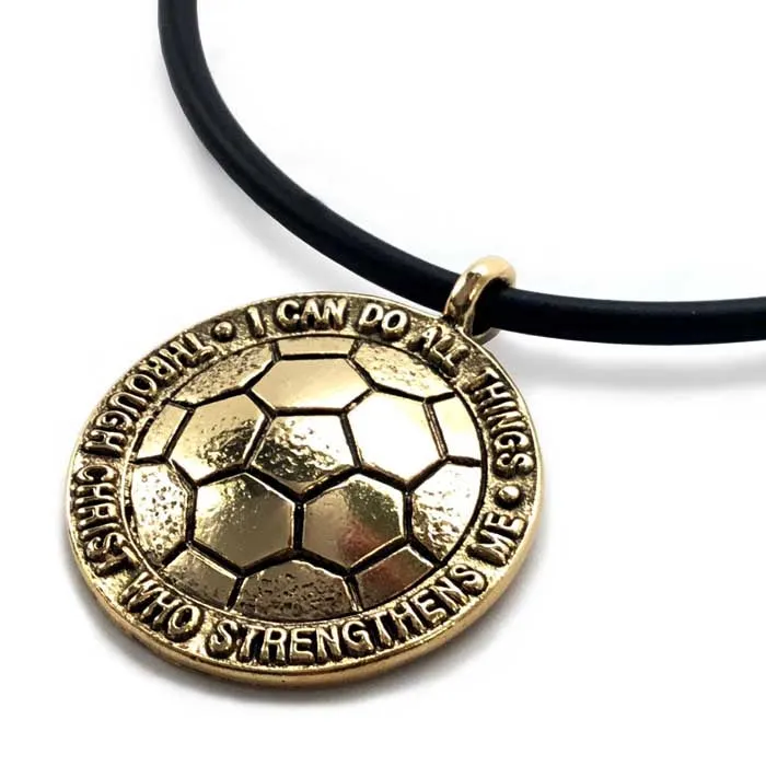 Soccer Necklace in Gold