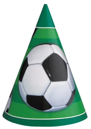 Soccer Party Hats 8pk