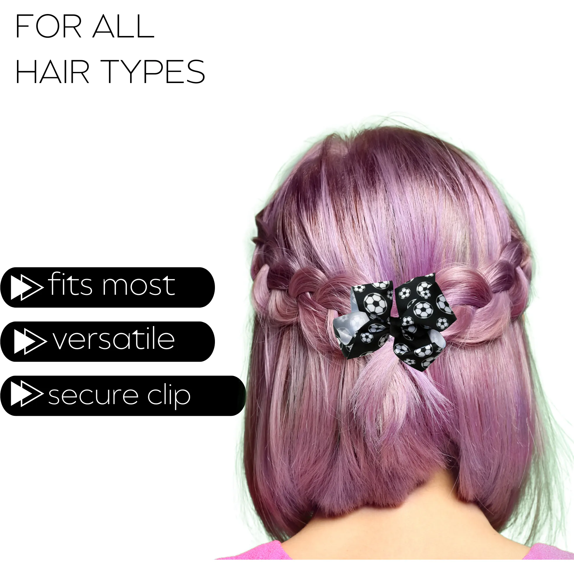 Soccer Sports Classic Hair Bow