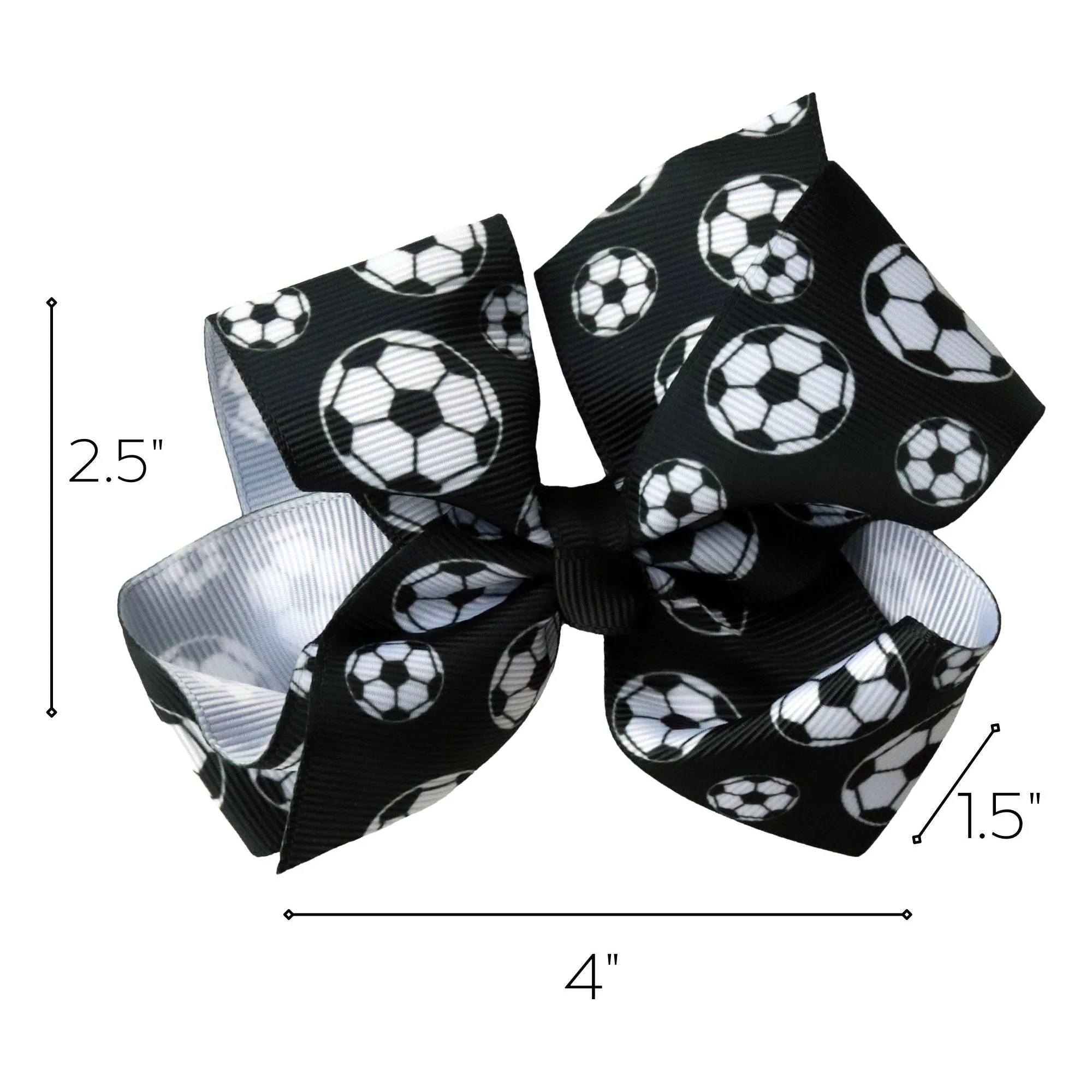 Soccer Sports Classic Hair Bow