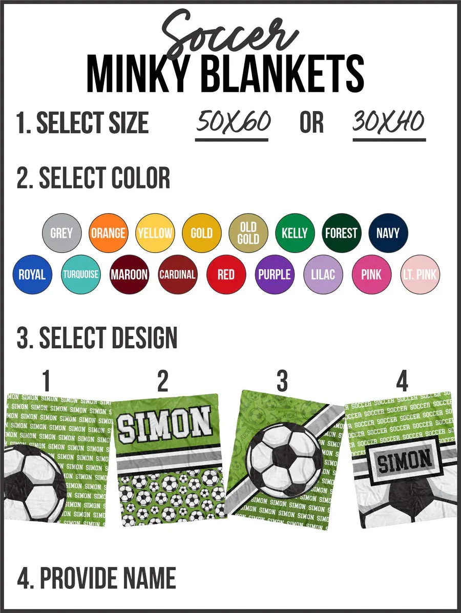 Soccer Zoom Blanket - Custom ♥PRE-ORDER♥