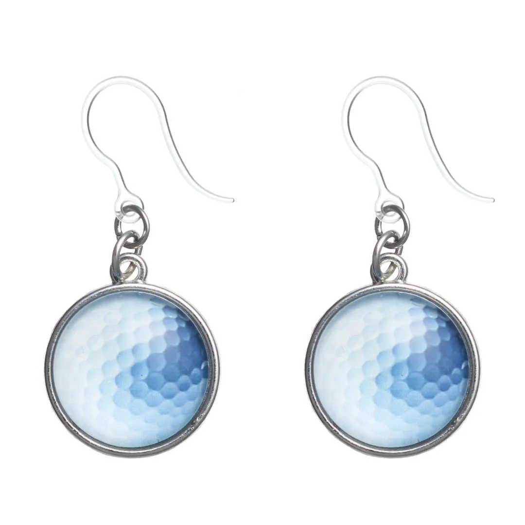 Sports Ball Dangles Hypoallergenic Earrings for Sensitive Ears Made with Plastic Posts