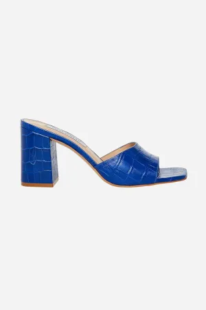 Steve Madden Alaya Heels in Blue Croco