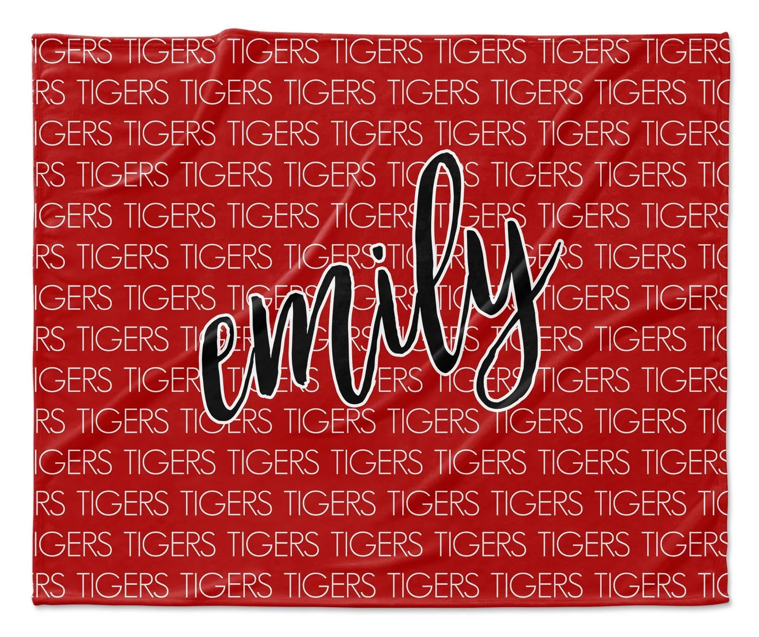 TEAM - CURSIVE PERSONALIZED NAME THROW BLANKET