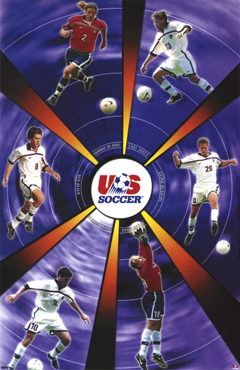 Team USA Men's Soccer Superstars 2000 Official Poster - Costacos Sports Inc.