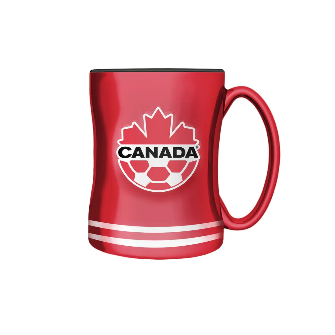 The Sports Vault 14oz Canada Soccer Sculpted Mug