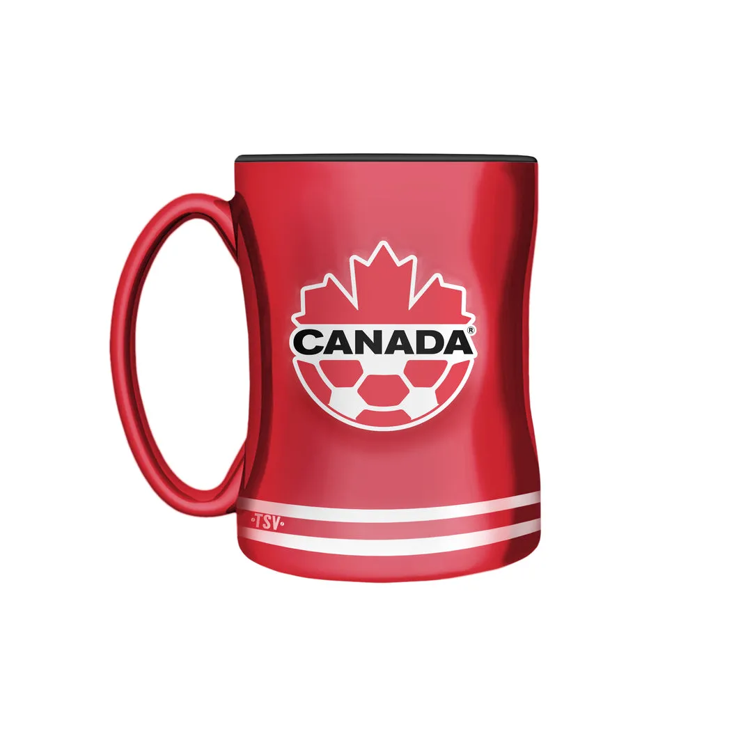 The Sports Vault 14oz Canada Soccer Sculpted Mug