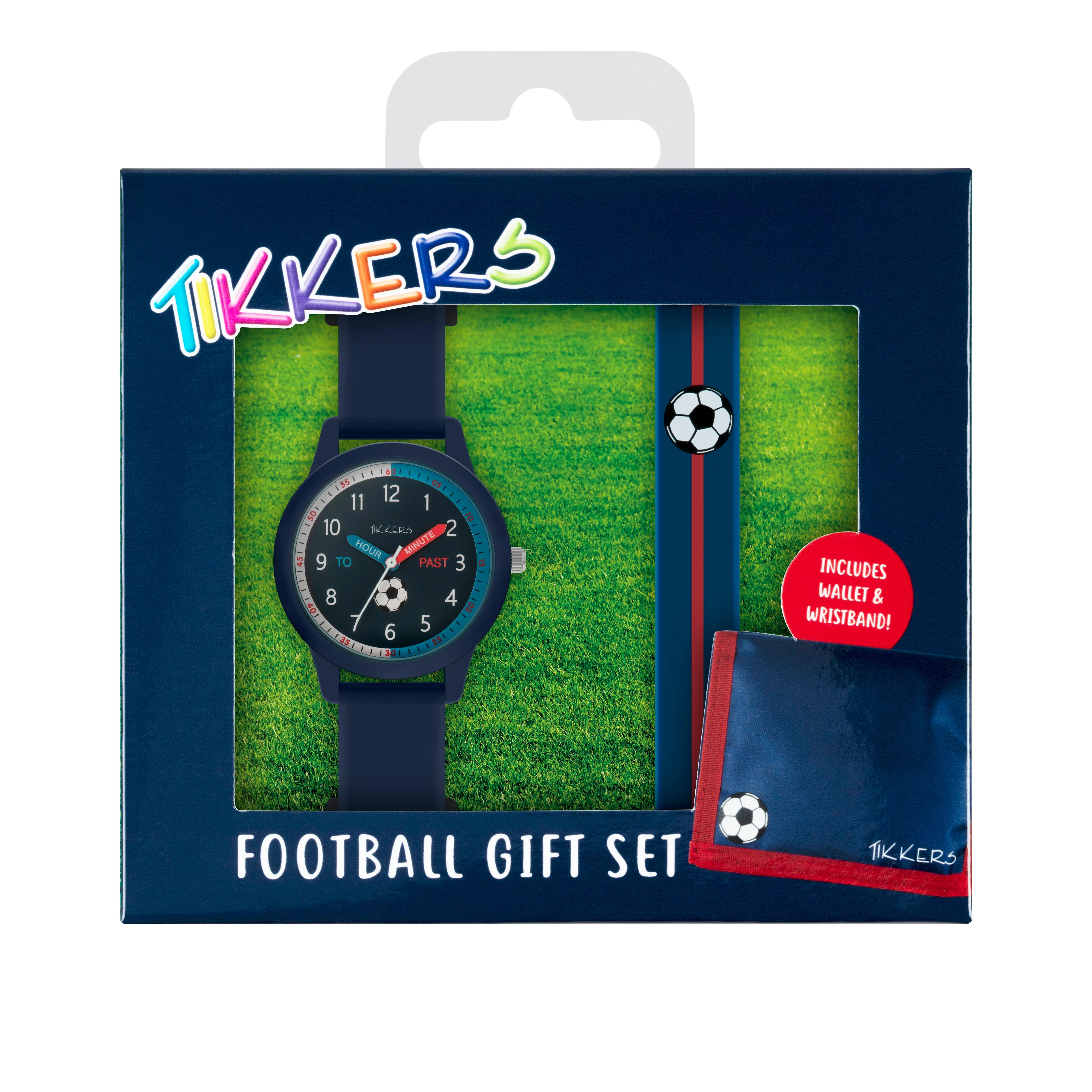 Tikkers Time Teacher Silicone Soccer Watch Gift Set ATK1071